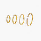 16G Titanium CZ Edge Seamless Hoop Ring