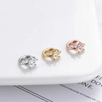 18K Gold leaf Huggies Conch Earrings