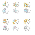 Hypoallergenic Unicorn L Bend Nostril Ring