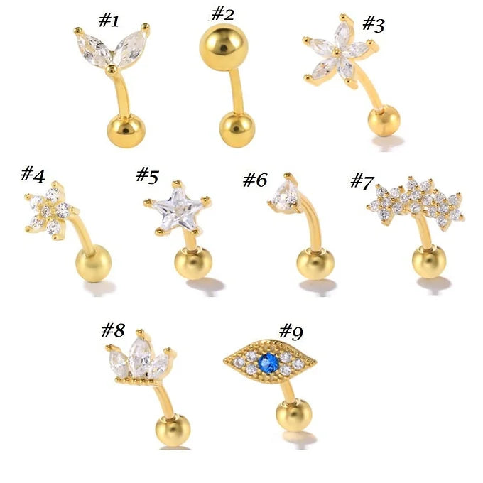 Evil Eye Rook Curved Barbell Eyebrow Piercing | HC032 – Jazzy Tune