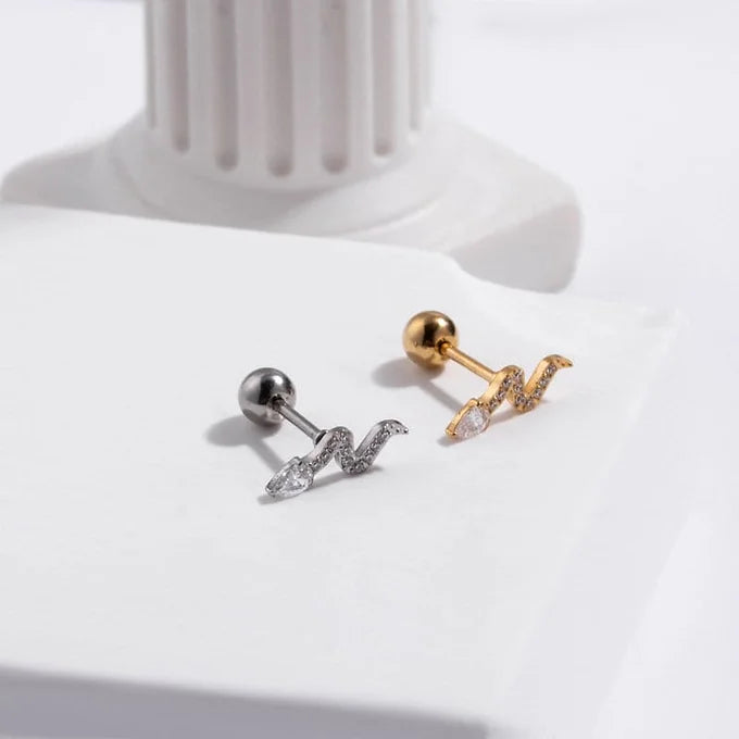 20G Surgical Steel Serpent Sleeper Cartilage Earrings
