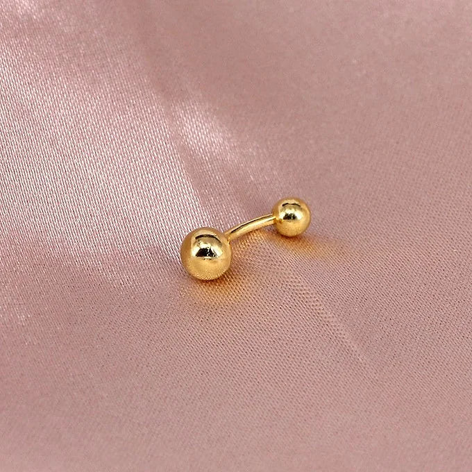 Gold Curved Barbell Eyebrow Ring