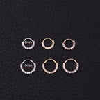 20G 6mm 8mm CZ Pave Hoop Piercing Septum Ring | ER8508
