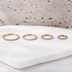 16G Titanium CZ Edge Seamless Hoop Ring