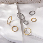 16G Titanium CZ Edge Seamless Hoop Ring