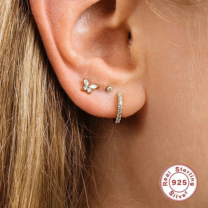 cartilage earrings, piercing jewelry, cartilage piercing, body jewelry, helix piercing, helix earrings, tragus piercing, flower earrings