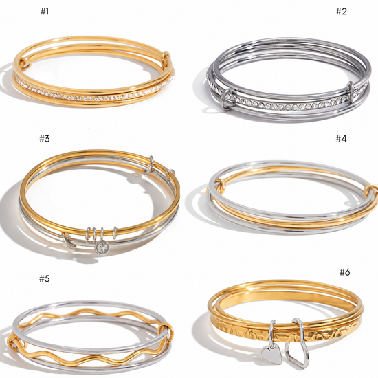 Stacking Crossover Wrap Bangle Bracelet