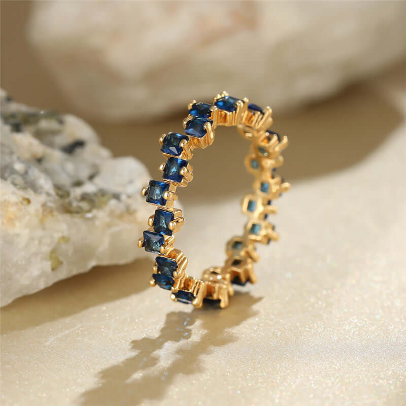 Multi Stone Eternity Stacking Rings