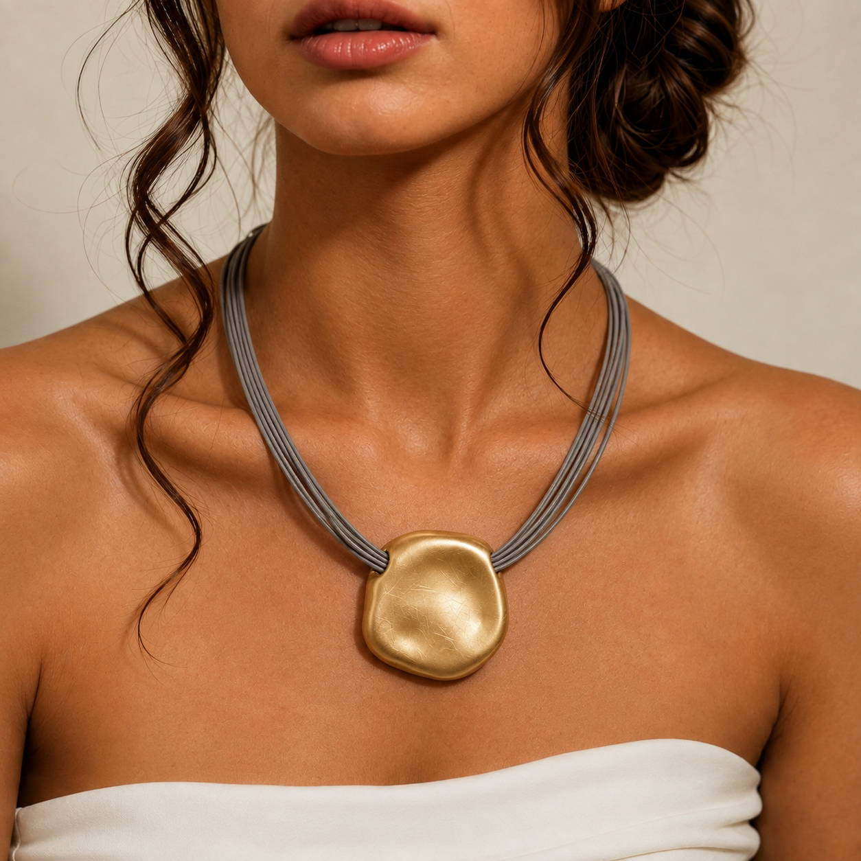 Modern Muse Irregular Pendant Magnetic Necklace