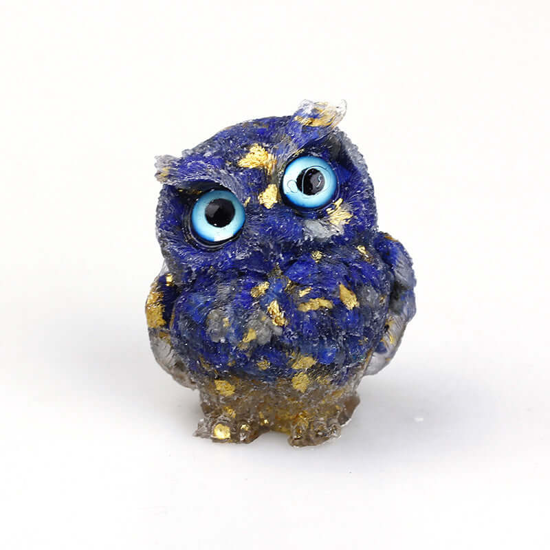 Crystal Stone Owl Ornaments Table Top Decoration