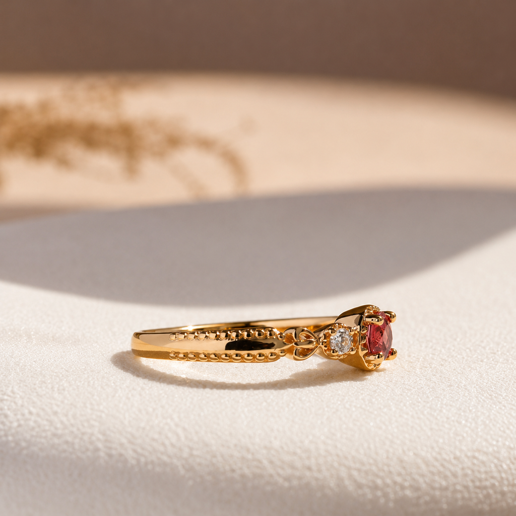 Blushing Vine Pink Tourmaline Ring
