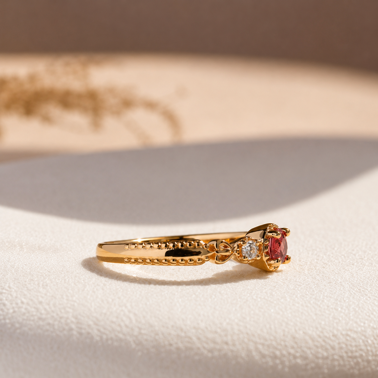 Blushing Vine Pink Tourmaline Ring