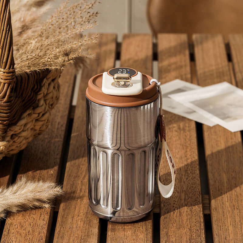 Smart Digital Portable Thermal Coffee Mug Stainless Steel
