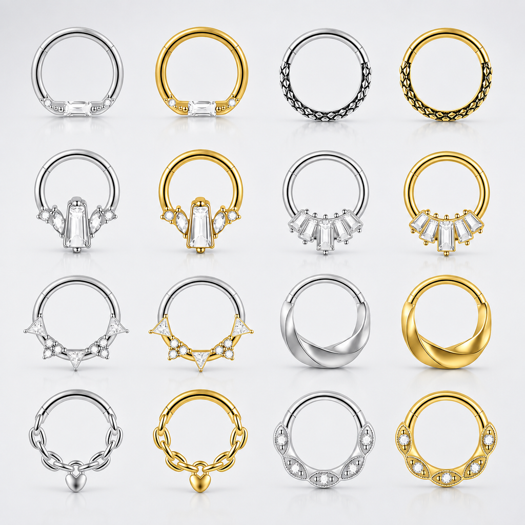 Orbit Stainless Steel 16G Hinged Nose Hoop