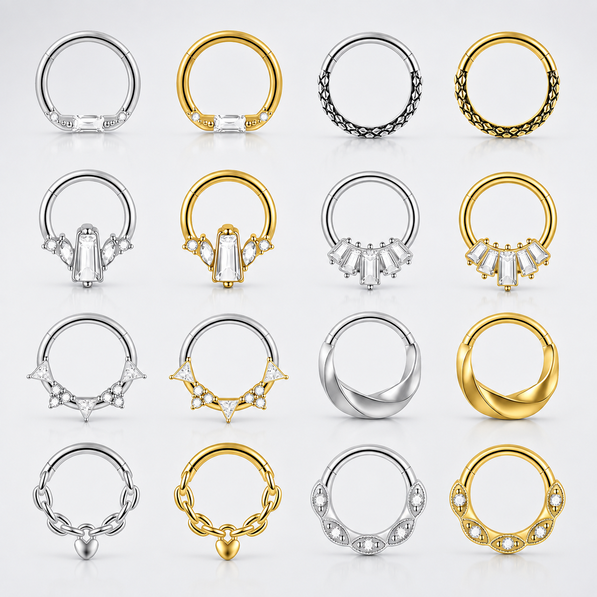 Orbit Stainless Steel 16G Hinged Nose Hoop