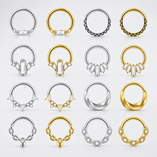 Orbit Stainless Steel 16G Hinged Nose Hoop