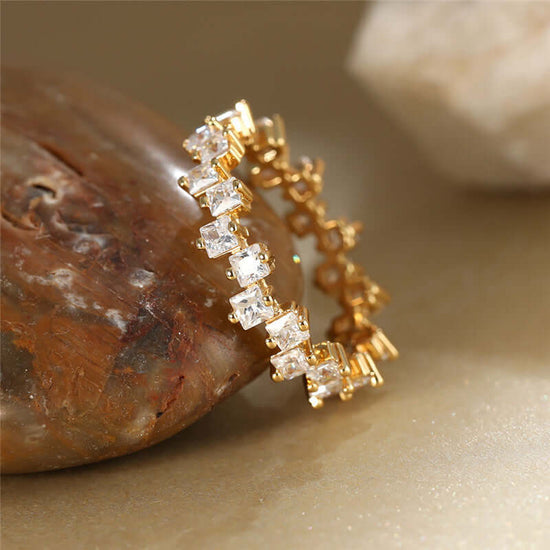 Multi Stone Eternity Stacking Rings