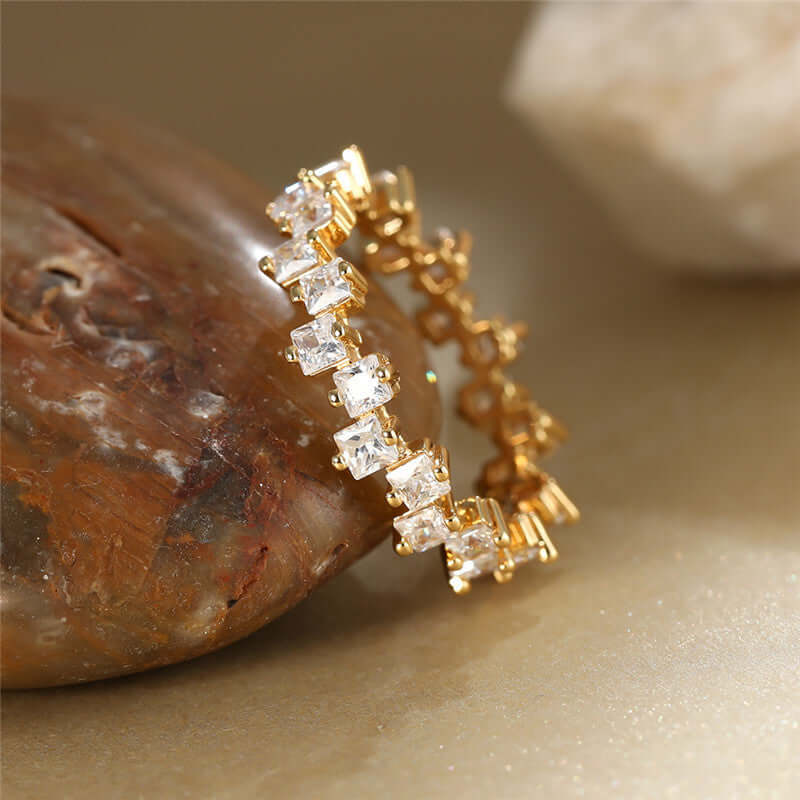 Multi Stone Eternity Stacking Rings