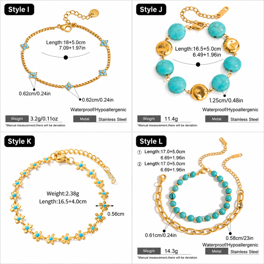 Golden Hour Turquoise Layering Bracelet