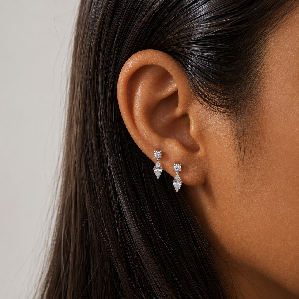 Aurora Prism Kite Drop Cartilage Stud