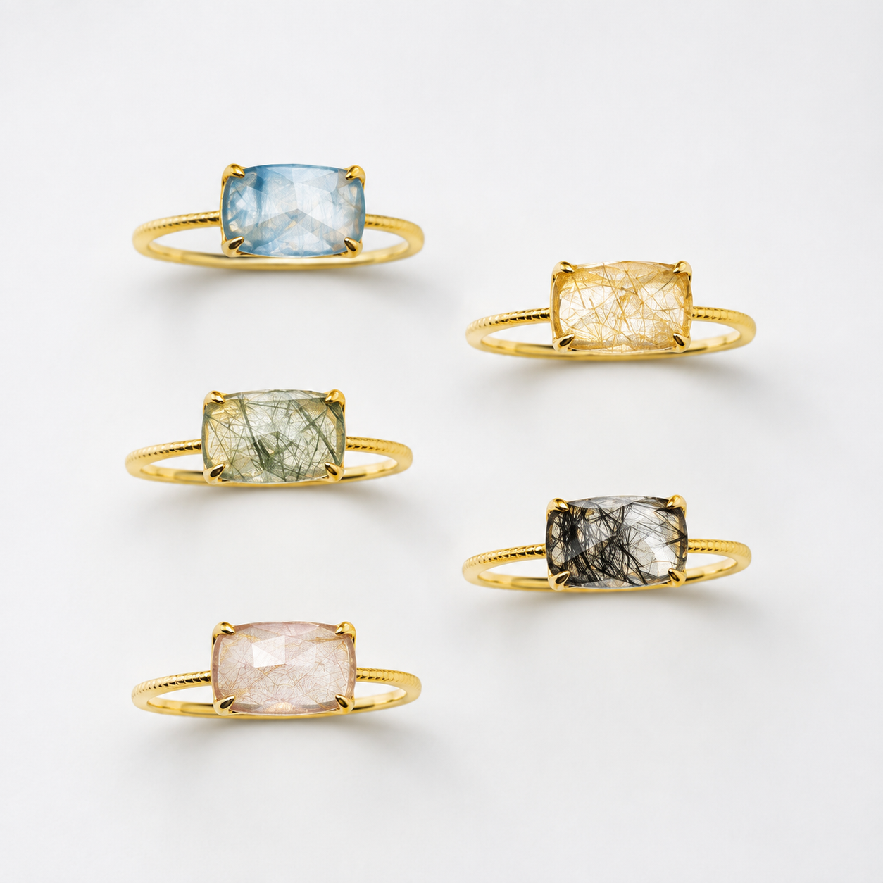 Golden Hour Natural Rutilated Quartz Ring