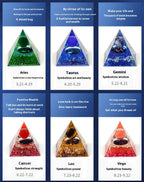Handcraft Zodiac Pyramid Crystal Home Decoration Ornaments