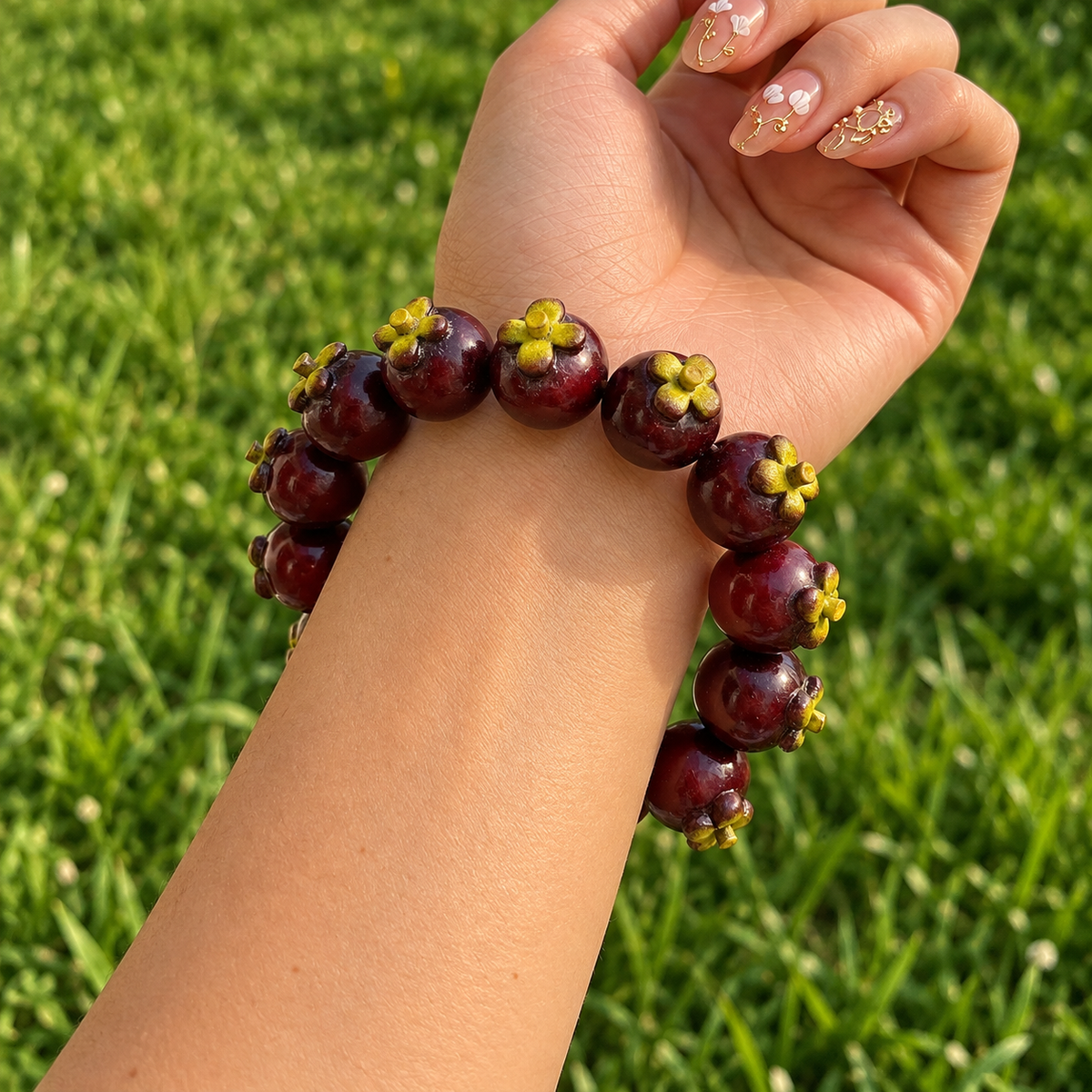 Juicy Orchard Fruit Beaded Bracelet