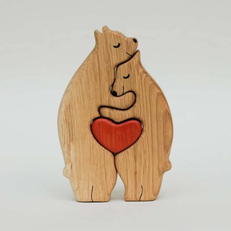 Wooden Bear Family Custom Name Puzzle Gift