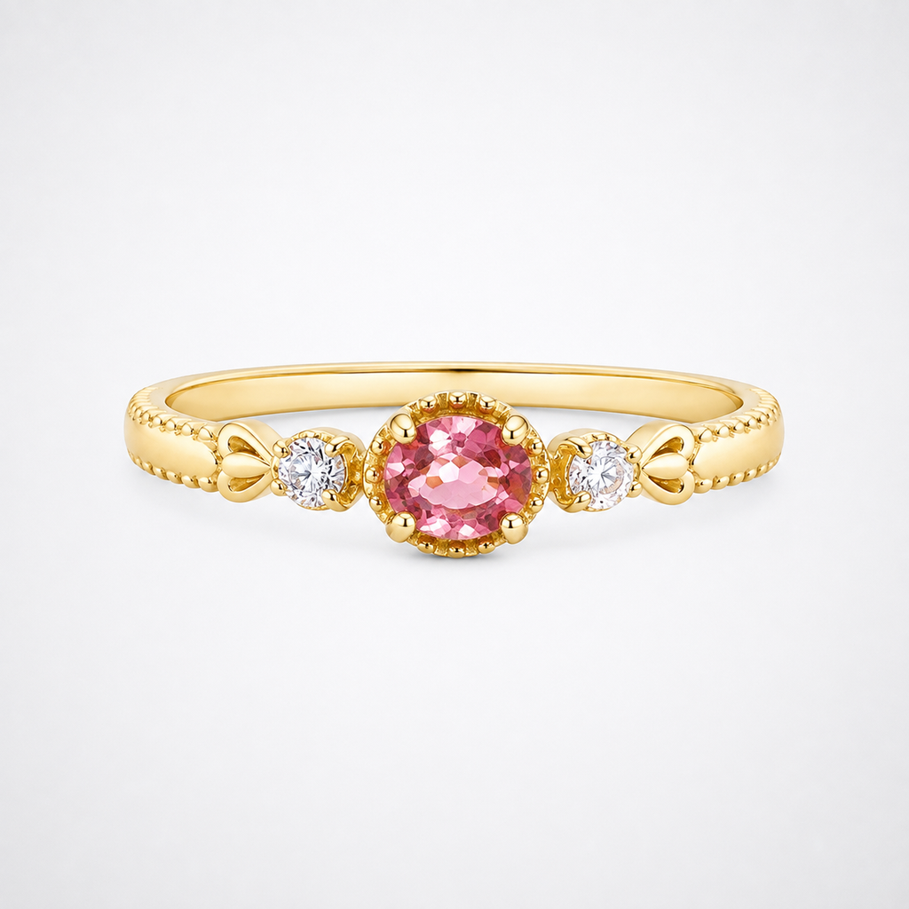 Blushing Vine Pink Tourmaline Ring