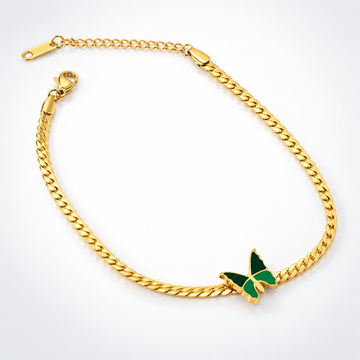 Titanium Butterfly Anklet Chain