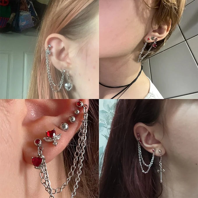 cartilage earrings, piercing jewelry, cartilage piercing, body jewelry, helix piercing, helix earrings, tragus piercing