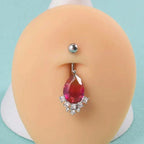 14G Gradient Heart Belly Button Piercings