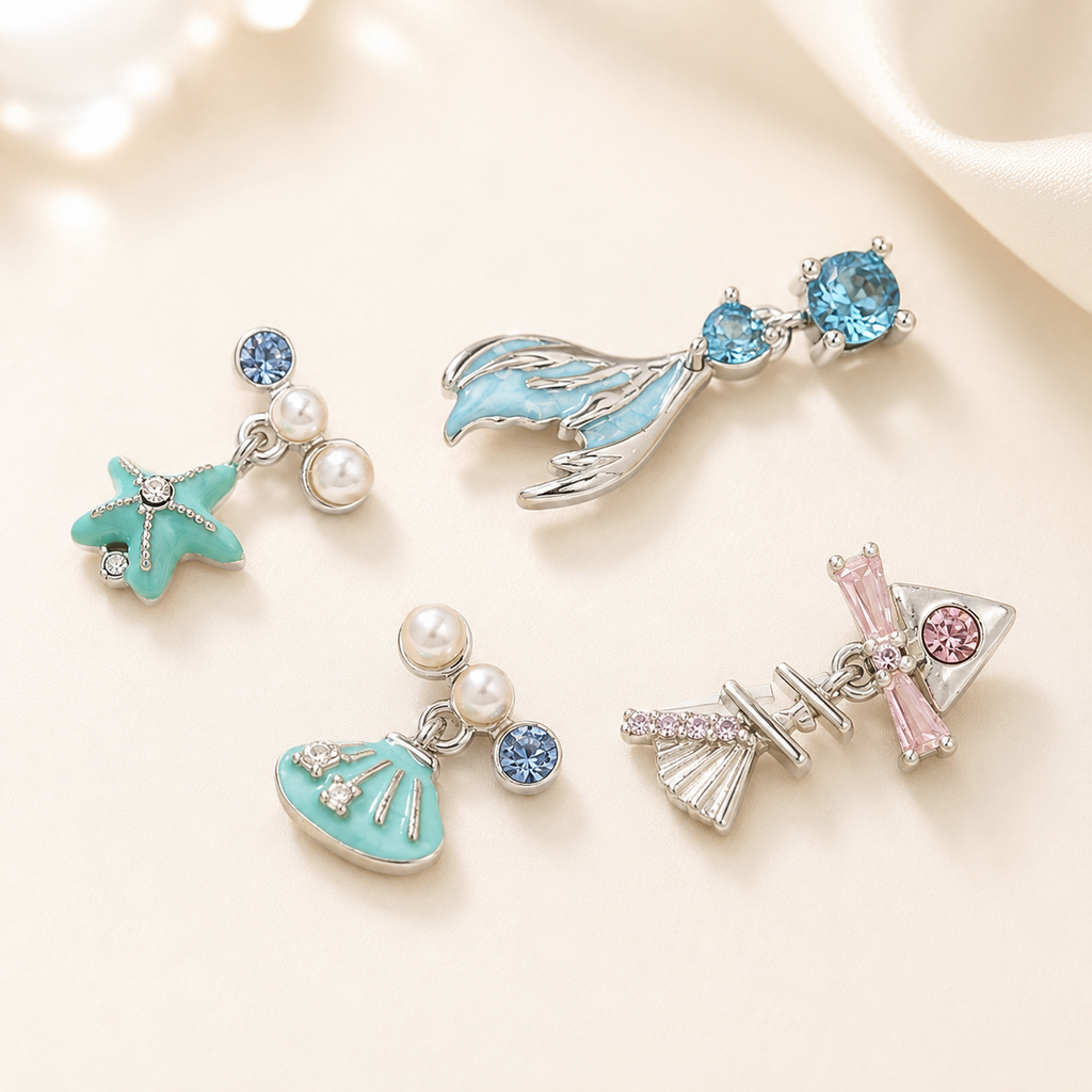 Ocean Whisper Titanium Sea Life Helix Stud