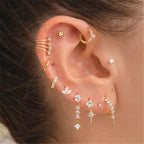 16G tragus stud with flat back push pin tragus jewelry