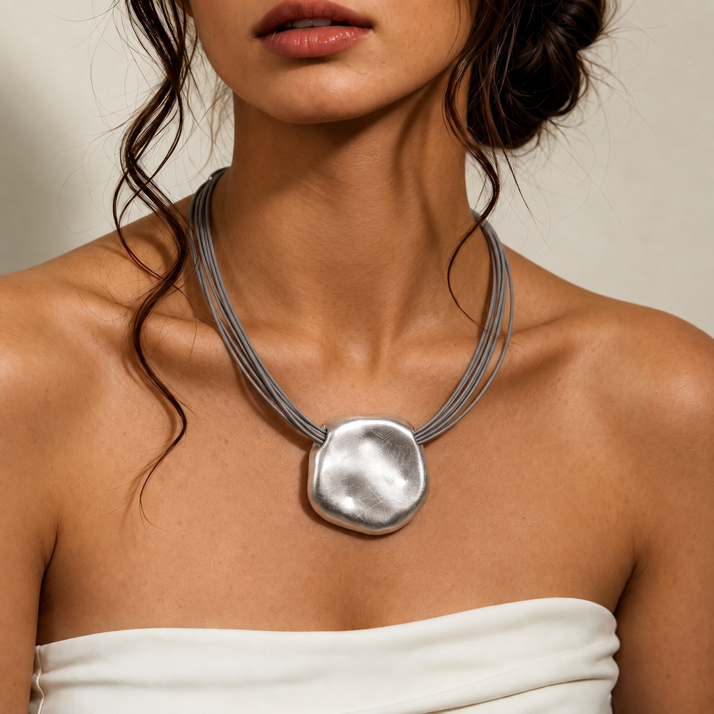 Modern Muse Irregular Pendant Magnetic Necklace