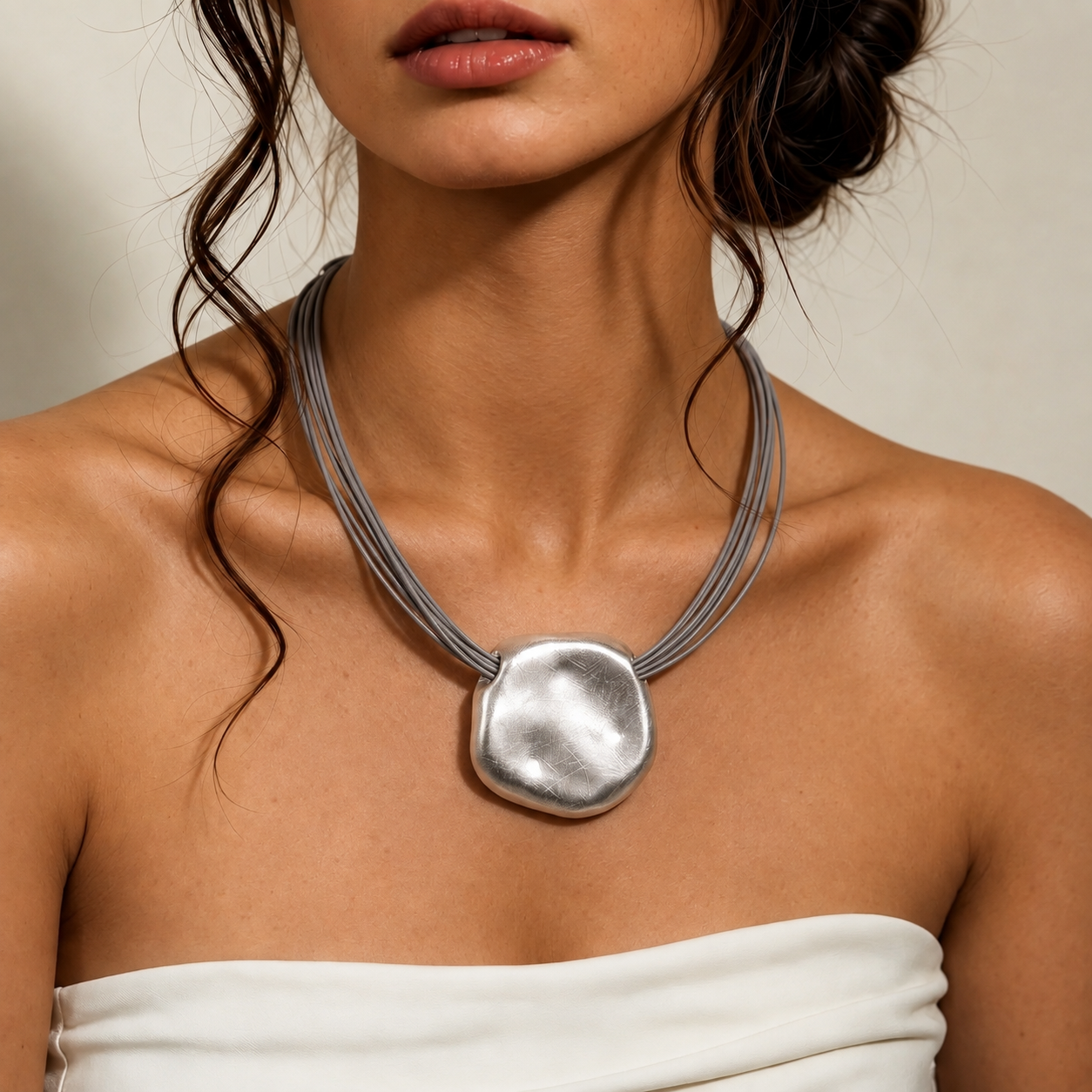 Modern Muse Irregular Pendant Magnetic Necklace