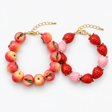 Juicy Orchard Fruit Beaded Bracelet