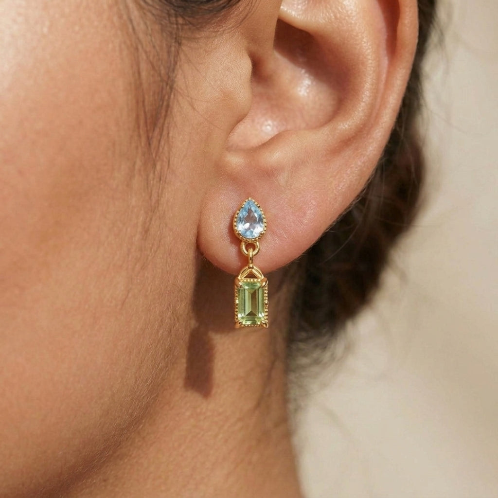 Teardrop Peridot August Birthstone Earrings | ER061