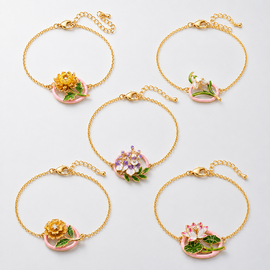 Chrysanthemum Birth Flower Bracelet