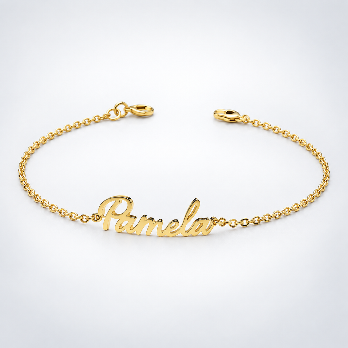 14K Gold Plated Custom Name Anklets Chain
