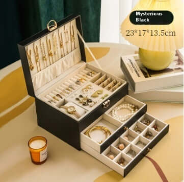 3 Layer Waterproof Necklace Ring Jewelry Organizer Box