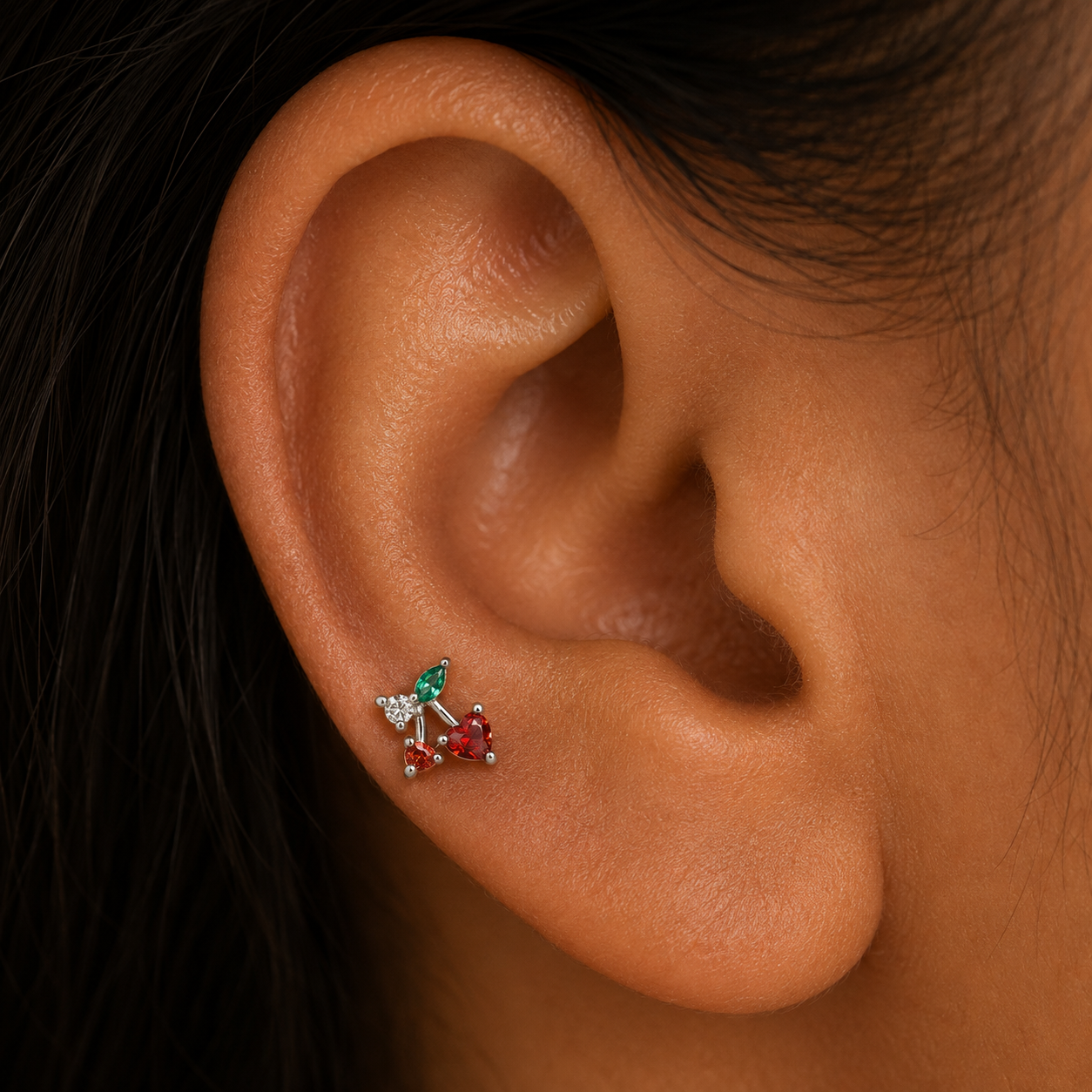 Ocean Whisper Titanium Sea Life Helix Stud