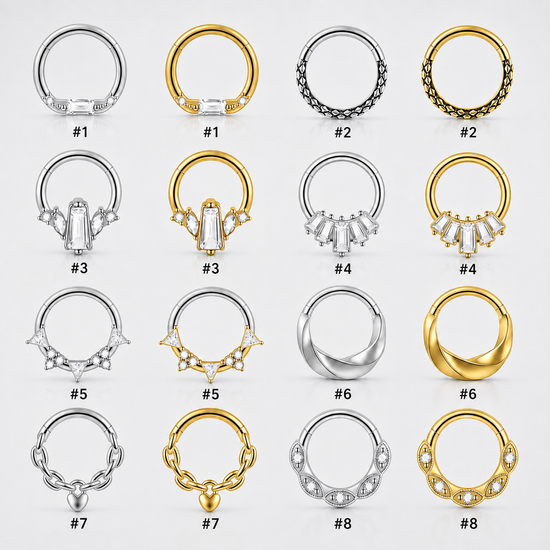 Orbit Stainless Steel 16G Hinged Nose Hoop