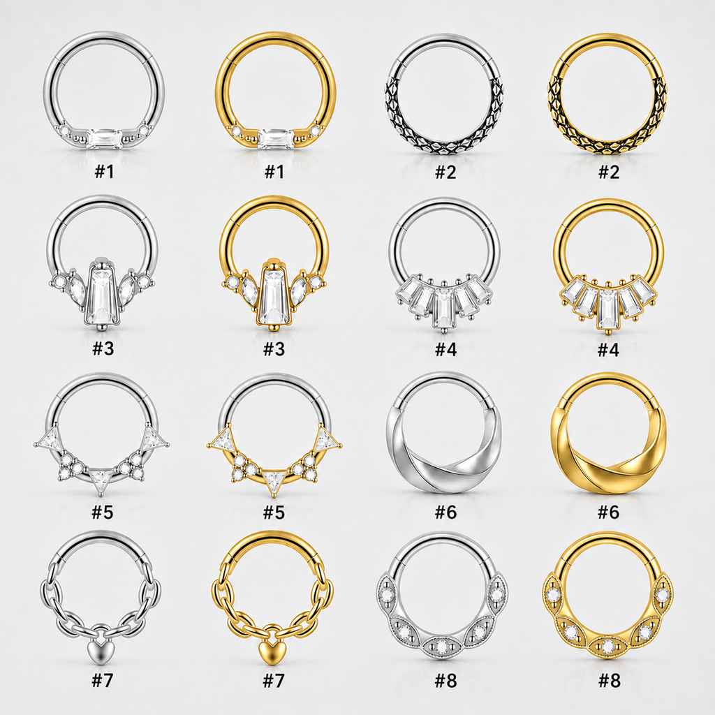 Orbit Stainless Steel 16G Hinged Nose Hoop