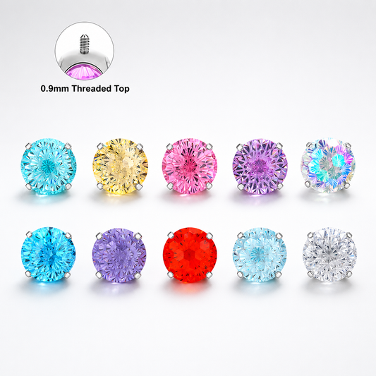 Celestial Spark Titanium CZ Flat Back Stud