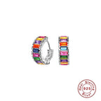 CZ Huggies Hoop Earrings, Eternity Hoops, Gold Twist Hoops| HC003