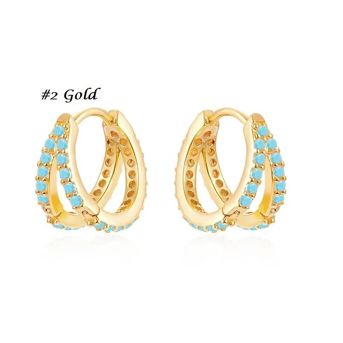 925 Sterling Silver Cartilage Hoop Earrings, Gold Huggies Hoop, Eternity Hoops | HC005