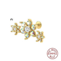 Sterling Silver Internal Threaded Flat Back Piercing