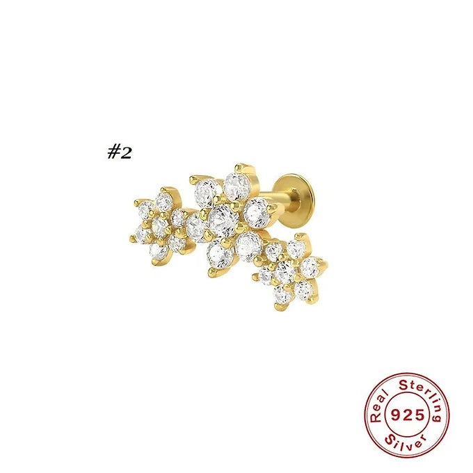 Sterling Silver Internal Threaded Flat Back Piercing