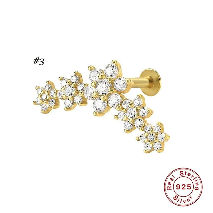 Sterling Silver Internal Threaded Flat Back Piercing